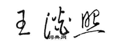 骆恒光王淡照草书个性签名怎么写