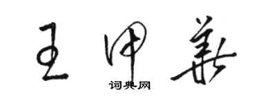 骆恒光王甲华草书个性签名怎么写