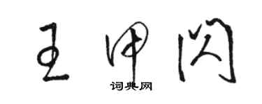 骆恒光王甲闪草书个性签名怎么写