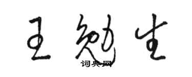 骆恒光王勉生草书个性签名怎么写