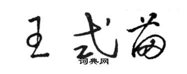 骆恒光王式苗草书个性签名怎么写