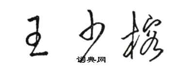 骆恒光王少榕草书个性签名怎么写