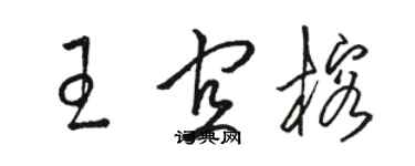 骆恒光王宜榕草书个性签名怎么写