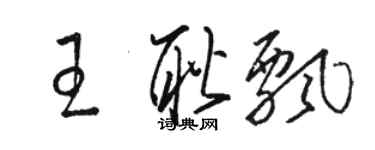 骆恒光王耿飘草书个性签名怎么写