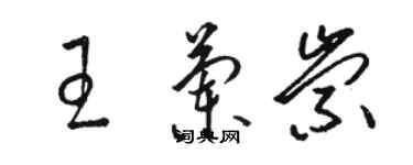 骆恒光王兰崇草书个性签名怎么写