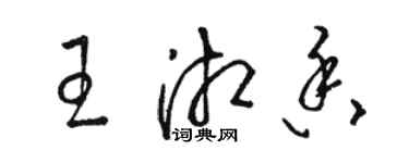骆恒光王湘香草书个性签名怎么写