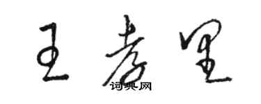 骆恒光王孝里草书个性签名怎么写
