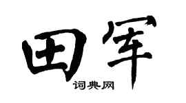 翁闿运田军楷书个性签名怎么写