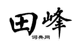 翁闿运田峰楷书个性签名怎么写