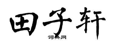 翁闿运田子轩楷书个性签名怎么写