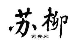 翁闿运苏柳楷书个性签名怎么写