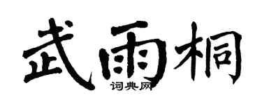翁闿运武雨桐楷书个性签名怎么写