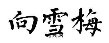 翁闿运向雪梅楷书个性签名怎么写
