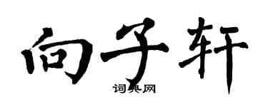 翁闿运向子轩楷书个性签名怎么写