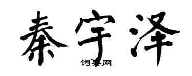 翁闿运秦宇泽楷书个性签名怎么写