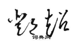 骆恒光邓超草书个性签名怎么写