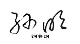 骆恒光孙明草书个性签名怎么写