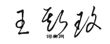 骆恒光王斯玫草书个性签名怎么写