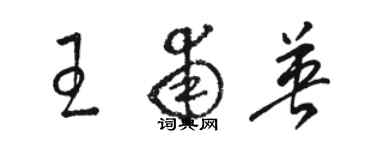 骆恒光王甫英草书个性签名怎么写