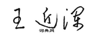 骆恒光王近澜草书个性签名怎么写
