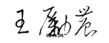 骆恒光王励农草书个性签名怎么写