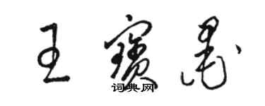 骆恒光王宝墨草书个性签名怎么写