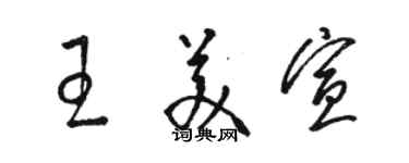 骆恒光王美宣草书个性签名怎么写