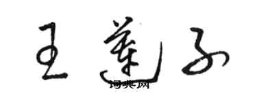 骆恒光王莲子草书个性签名怎么写