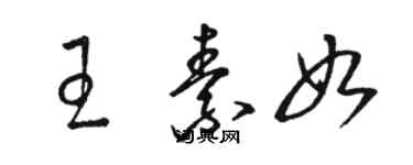 骆恒光王素如草书个性签名怎么写