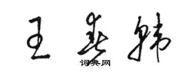 骆恒光王春韩草书个性签名怎么写