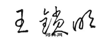 骆恒光王锁明草书个性签名怎么写