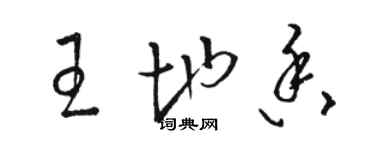 骆恒光王地香草书个性签名怎么写
