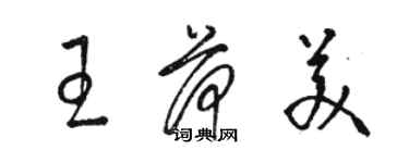 骆恒光王荷美草书个性签名怎么写