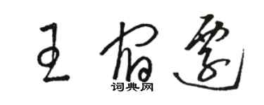 骆恒光王宿迁草书个性签名怎么写