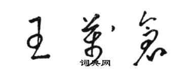 骆恒光王万仓草书个性签名怎么写