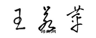 骆恒光王若苹草书个性签名怎么写