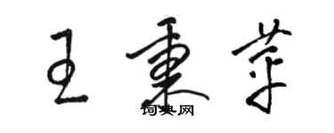 骆恒光王秉苹草书个性签名怎么写