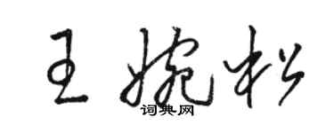 骆恒光王婉松草书个性签名怎么写