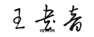 骆恒光王书音草书个性签名怎么写