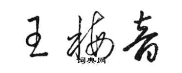 骆恒光王梅音草书个性签名怎么写