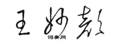 骆恒光王妙颜草书个性签名怎么写