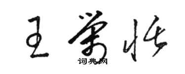 骆恒光王荣恬草书个性签名怎么写