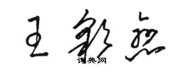 骆恒光王彩恋草书个性签名怎么写