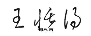 骆恒光王恬得草书个性签名怎么写