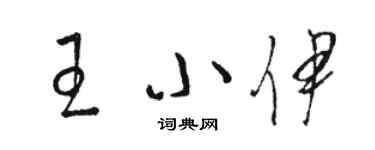 骆恒光王小伊草书个性签名怎么写