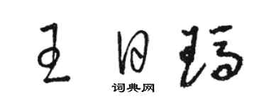 骆恒光王日玛草书个性签名怎么写