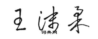 骆恒光王沫柔草书个性签名怎么写