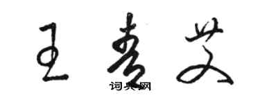骆恒光王青艾草书个性签名怎么写