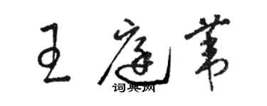 骆恒光王庭苇草书个性签名怎么写