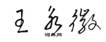 骆恒光王永徽草书个性签名怎么写